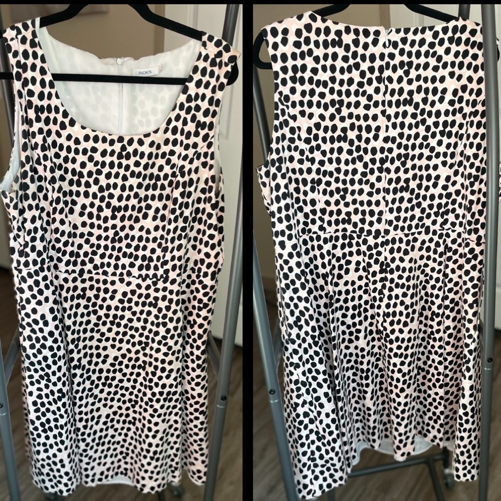 Pink Polka Dotted Dress from Rickis—Size 18